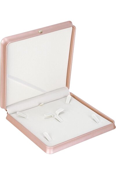 LETURE Large Jewelry Gift Box for Necklaces, Bracelets, Earrings & Rings - Gold Faux Leather