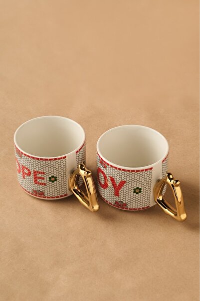 Karaca New Year Jingle Bells 2-Person Mug Set 300 ml