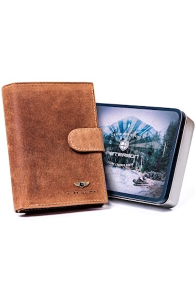 Peterson - Men's wallet, Genuine leather, Brown