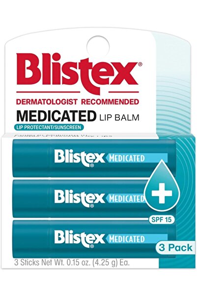 Blistex Medicated Lip Balm SPF 15, 3 Count