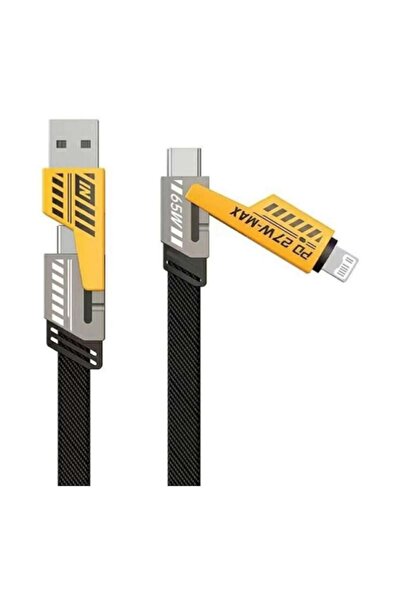 OEM 4-in-1 cable, fast charging up to 65W, data transfer 480 Mbps, multicolor, 1m