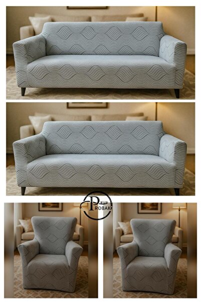 probak Husă pentru scaun cu model de frunze, elastică, anti-alunecare, 3311 s...