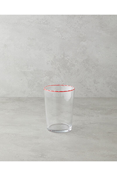 English Home Candy Cane Stripe Glass Cup 510 ml Red