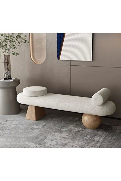 larissa design ahşap benc puf