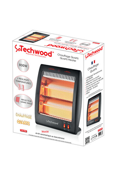 Techwood Quartz fan heater TCG-826R, 800W, 2 speeds