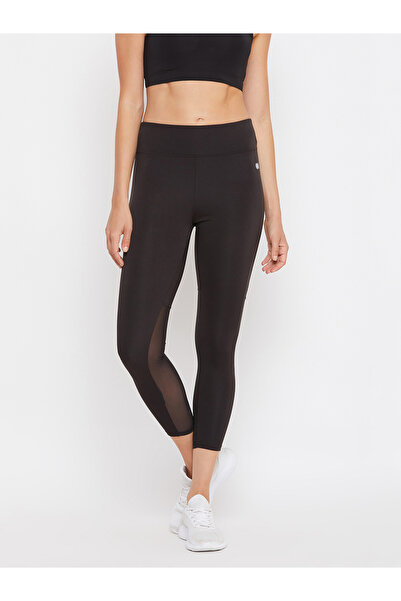 Clovia By Styli Black Mesh Insert Active Tights