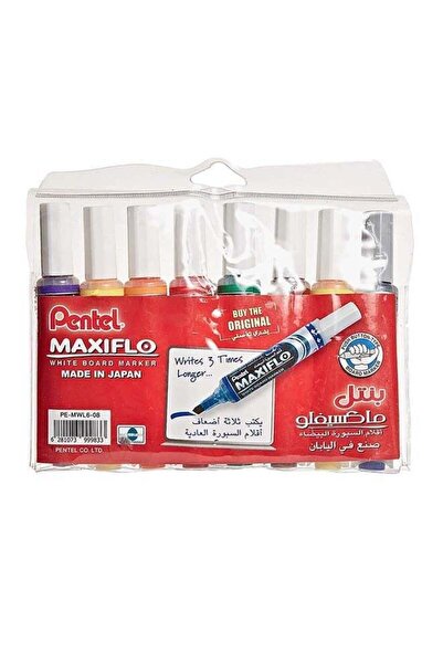 Pentel MaxiFlo Whiteboard Marker Set – 5 Colors Assorted