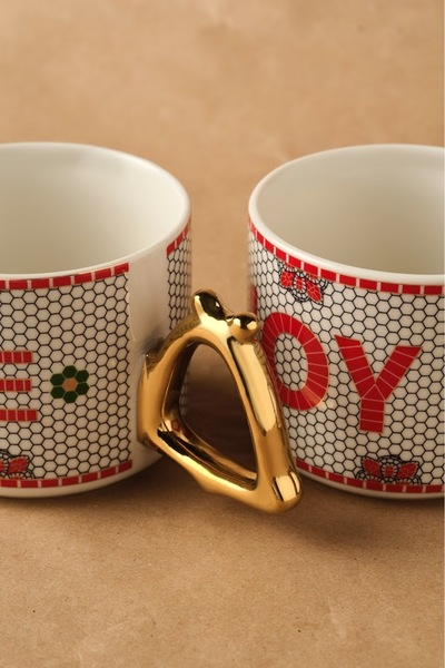 Karaca New Year Jingle Bells 2-Person Mug Set 300 ml