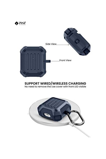ineix Protective Case Cover With Carabiner For Apple AirPods