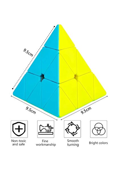Asya Oyuncak Profesyonel 3x3 Speed Piramit Üçgen Zeka Küpü
