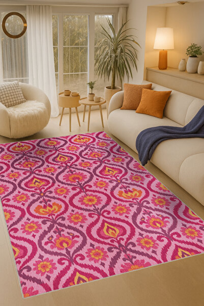 Rugs Modern Halı سجادة MOSSO ذات الطابع الوردي والزخارف التقليدية ذات النمط ا...