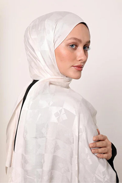 LuvenSara شال حرير جاكار - ضوء القمر