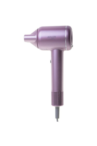 adler AD 2270p hair dryer, 3 speeds, 3 temperature settings, diffuser, concentrator, 1600W, Purple