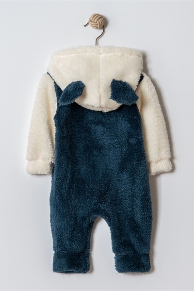 Chicsy Baby Unisex Baby Elephant Patterned Hooded Plush Jumpsuit