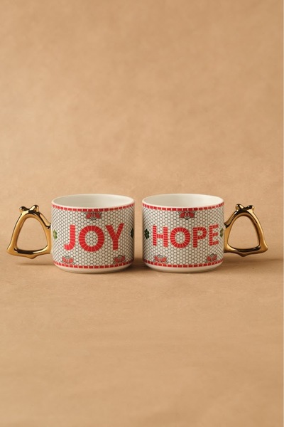 Karaca New Year Jingle Bells 2-Person Mug Set 300 ml