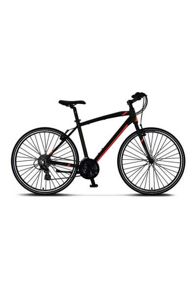 Mosso LEGARDA-2321-MDM-V ERKEK ŞEHİR BİSİKLETİ 410H V 28 JANT 21 VİTES SİYAH KIRMIZI