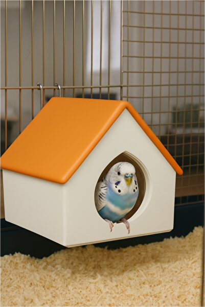 MD×JOA Kuş Yuvası ※ Kuş Evi ※ Turuncu / Beyaz ※ Kuş Kafesi ve Habitatı için D...