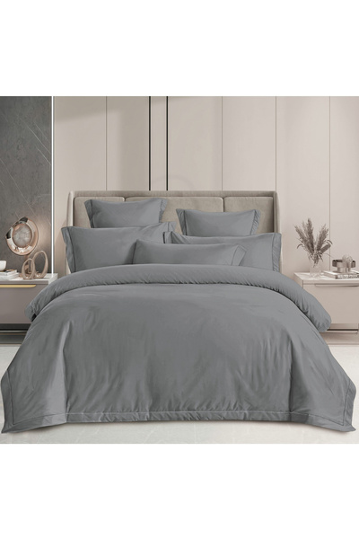 FIONNA.RO Lenjerie De Pat Finet Fin 4 Piese Cu Elastic UNI - Gri Antracit