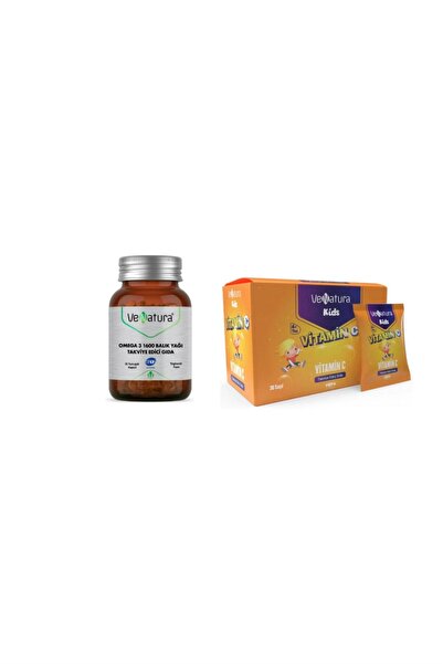 VeNatura أوميجا 3 1600 - كبسولة ناعمة للأطفال + زيت السمك C 30 كيس