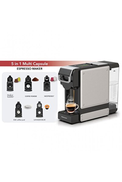ROHNSON Extra slim 2-in-1 manual espresso machine (capsules, ground coffee), R98054, 1450 W, 19 bar, 1 L,