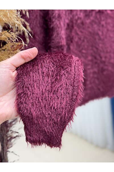 BENAHOLL Alyona Short Soft Sweater-Zi̇5576 Burgundy