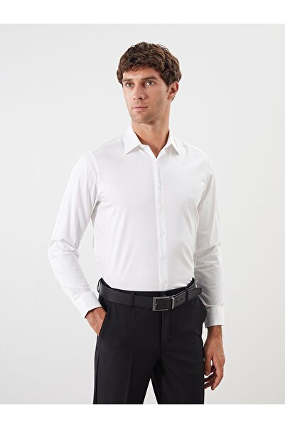 LC Waikiki قميص LCWAIKIKI الرسمي ذو المقاس العادي للرجال بأكمام طويلة