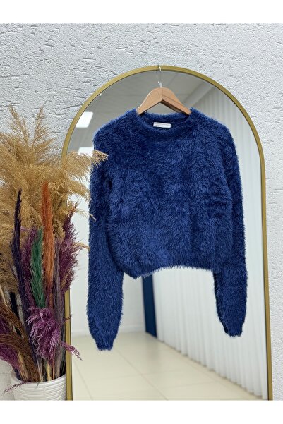 BENAHOLL Alyona Short Soft Sweater-Zi̇5576 Navy Blue