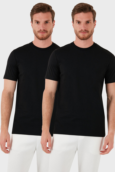 Buratti Cotton Regular Fit 2-Piece Basic t Shirt Men's t Shirt 59020202
