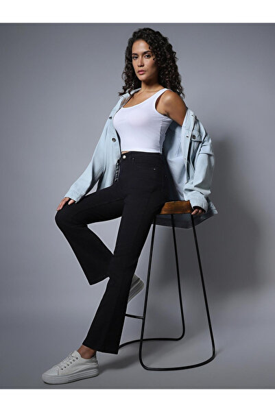 High Star By Styli High Rise Boot Cut Fit Clean Look Jeans