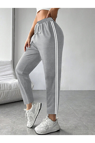 Take Two By Styli Grey Side Stripe Detail Joggers