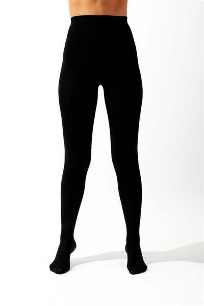 BONY SOCKS Kadın Yün Külotlu Çorap Siyah