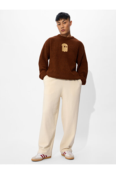 The Souled Store By Styli Cream Relaxed Fit Korean Joggers