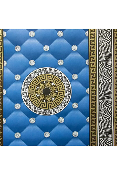 Versace Tapet Kontinent, auriu și albastru (1435)