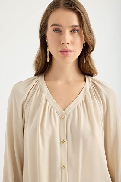 Masha Kate V-Neck Chiffon Blouse