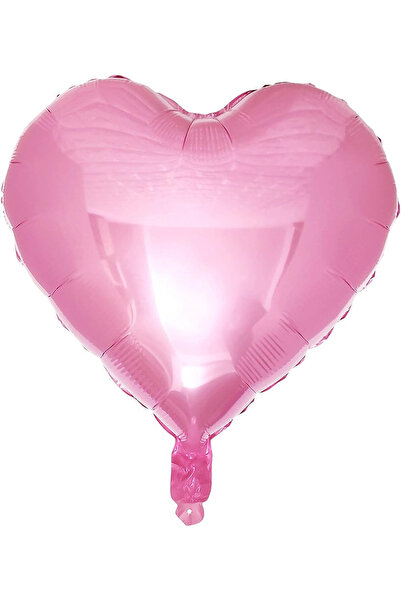 BALON DİYARI Açık Pembe Kalp Folyo balon 45cm tüm renkler hava ve helyum ile ...