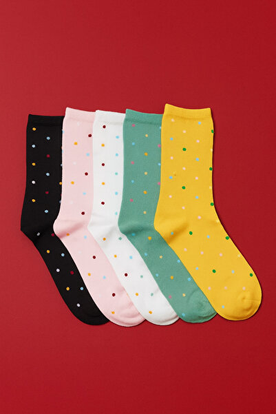 BONY SOCKS Kadın 5'li Desenli Mıx Soket Çorap