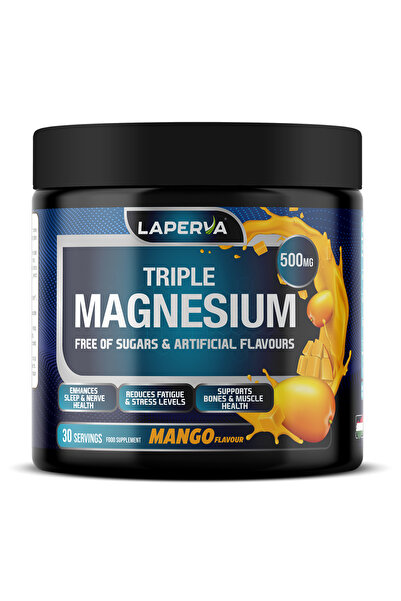 Laperva Triple Magnesium, Mango, 30, Enhances Sleep & Nerve Health, Reduces Fatigue & Stress Levels