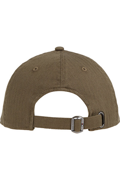 Tommy Hilfiger Men Army Green Corporate Herringbone Baseball Cap