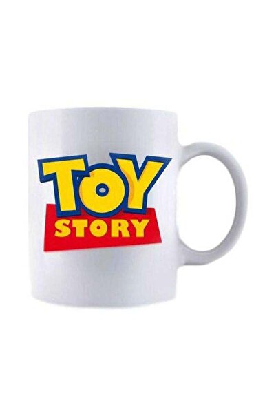 NASAQ Creative Cut Toy Story Printed Ceramic Mug White/Yellow/Red
