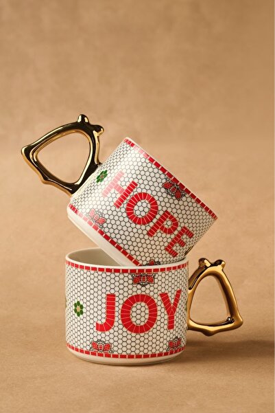 Karaca New Year Jingle Bells 2-Person Mug Set 300 ml