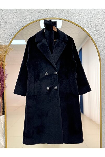 BENAHOLL Alondra Fox Lined Coat-Zş5051 Black