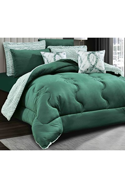 CHIRASO Cocolino 2-SIDED Duvet Set Rabbit Fur and Velvet, 200x230cm and ELASTIC Sheet 180x200