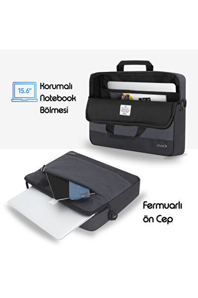 Mack حقيبة الكمبيوتر المحمول MCE-1101 15.6 Unicity Eco باللون الأسود