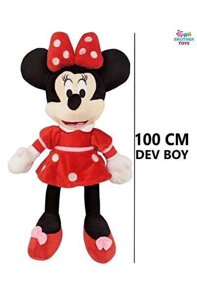 Brother Toys 100 Cm. Dev Boy Mickey Minnie Mouse Peluş Oyuncak Ithal Kaliteli Fare Mini Miki Maus