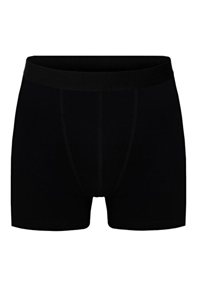 DeeAn Men's Black Plain Lycra Boxer Shorts Pack of 5