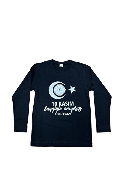 ALKANO Unisex Uzunkol Black Ataturk November 10Th We Commemorate with Respect...