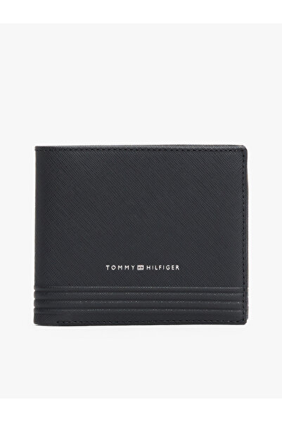 Tommy Hilfiger محفظة رجالية للأعمال باللون الأزرق الفضائي مع بطاقات ائتمان وع...