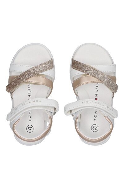 Tommy Hilfiger Girls White Velcro Closure Comfort Sandals