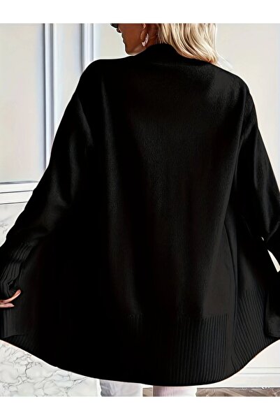 buğrahayalin Women's Long Sleeve Open Front Knit Cardigan