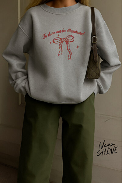 New Shine Суитшърт с лента с принт за велосипед